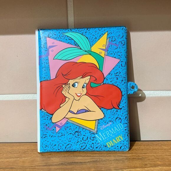 Disney Other - Vintage‎ Disney Little Mermaid Diary Journal 90s Blue Pink Retro Y2K Notebook
